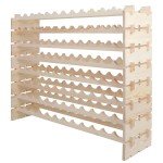 Stackable Wooden Wine Rack for 96 Bottles