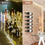 10 Pack Wall Mounted Iron Wine Bottle Holders
