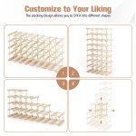 Modular 36-Bottle Wood Wine Rack – 5 Tiers