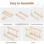 Modular 36-Bottle Wood Wine Rack – 5 Tiers