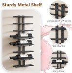 8-Tier Metal Wall Mount Wine Rack
