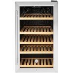GE Mini Wine Cooler with Lock & Oak Shelves