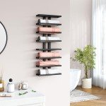 8-Tier Metal Wall Mount Wine Rack