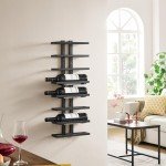 8-Tier Metal Wall Mount Wine Rack