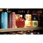 GE Mini Wine Cooler with Lock & Oak Shelves