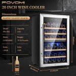 FOVOMI 52-Bottle Dual Zone Wine Refrigerator
