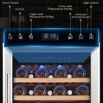 FOVOMI 52-Bottle Dual Zone Wine Refrigerator