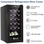 18-Bottle Freestanding Compressor Wine Cooler Fridge