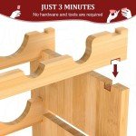Stackable 72-Bottle Wooden Wine Rack Display