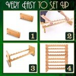 Stackable 72-Bottle Wooden Wine Rack Display