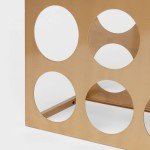 Gold Metal Wine Rack with 6 Bottles Display