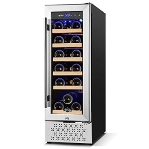 Tylza 18-Bottle Wine Cooler with Tempered Glass Door