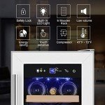 Tylza 18-Bottle Wine Cooler with Tempered Glass Door