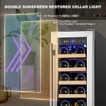 Tylza 18-Bottle Wine Cooler with Tempered Glass Door