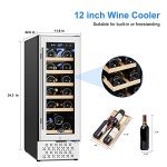 Tylza 18-Bottle Wine Cooler with Tempered Glass Door