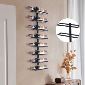 Wall-Mounted Wine Rack for 8 Bottles