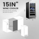 VINECOLD 15 Inch Dual Zone Wine Cooler