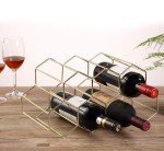 Gold Metal 7-Bottle Countertop Wine Rack