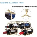 Gold Metal 7-Bottle Countertop Wine Rack