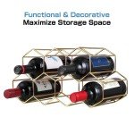 Gold Metal 7-Bottle Countertop Wine Rack