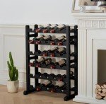 Stackable Solid Wood Wine Rack for 30 Bottles