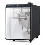 6 Bottle Black+Decker Wine Cooler with Mirrored Front
