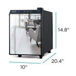 6 Bottle Black+Decker Wine Cooler with Mirrored Front