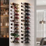 24-Bottle Adjustable Wall Mounted Wine Rack