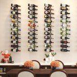 24-Bottle Adjustable Wall Mounted Wine Rack