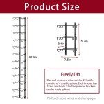24-Bottle Adjustable Wall Mounted Wine Rack