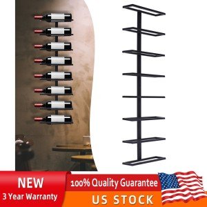 Wall Mounted Wine Rack for 8 Bottles Display