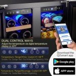 Dual Zone Wine and Beverage Refrigerator Cooler