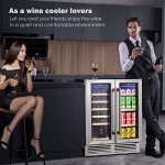 Dual Zone Wine and Beverage Refrigerator Cooler
