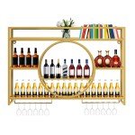 Wall-Mounted Metal Wine Rack for Bottle Display