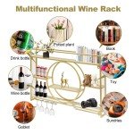Wall-Mounted Metal Wine Rack for Bottle Display