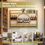Wall-Mounted Metal Wine Rack for Bottle Display