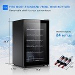 Elegant Wine Cooler for 24 Bottles, All Varieties