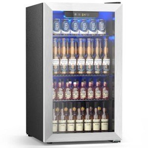 Compact 26-Bottle Wine Cooler with Temperature Control