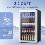 Compact 26-Bottle Wine Cooler with Temperature Control