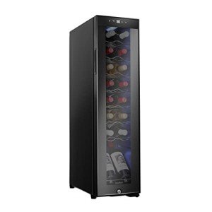 Ivation 16-Bottle Wine Cooler with Lock - Black