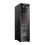 Ivation 16-Bottle Wine Cooler with Lock - Black