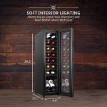 Ivation 16-Bottle Wine Cooler with Lock - Black