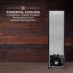 Ivation 16-Bottle Wine Cooler with Lock - Black