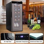 Compact Mini Wine Fridge for 12 Bottles