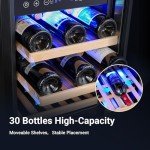 Bodega Dual Zone Wine Cooler for 30 Bottles