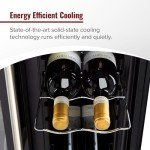 Dual-Zone 24-Bottle Wine Cooler with Glass Doors