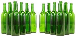 Green Bordeaux Wine Bottles - 2 Cases for Crafting
