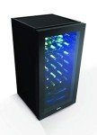 36-Bottle Wine Cooler with Glass Door - Black