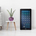 36-Bottle Wine Cooler with Glass Door - Black