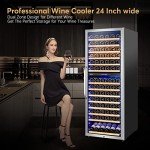 Dual Zone 24-Inch Wine Cooler with Elegant Design